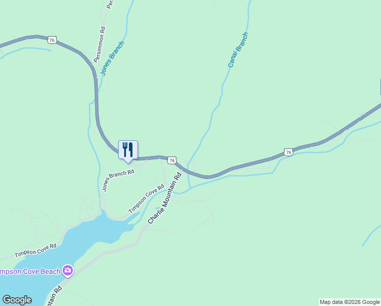 map of restaurants, bars, coffee shops, grocery stores, and more near 7142 U.S. 76 in Clayton