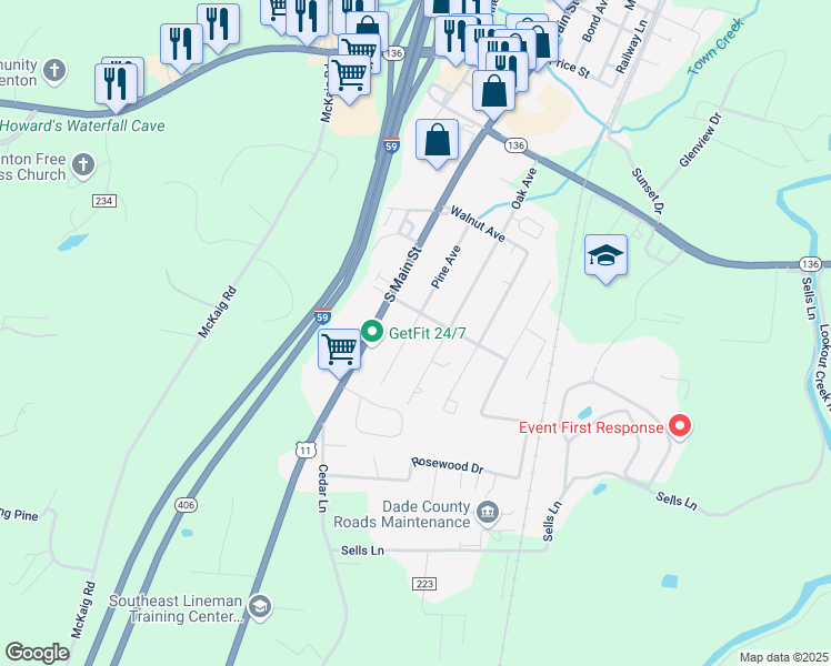 map of restaurants, bars, coffee shops, grocery stores, and more near 341 Pine Avenue in Trenton