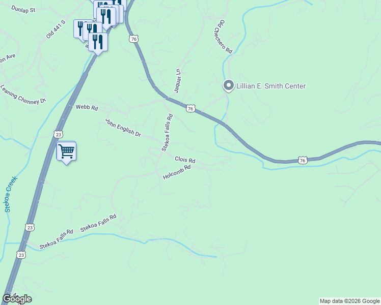 map of restaurants, bars, coffee shops, grocery stores, and more near 42 Clois Road in Clayton