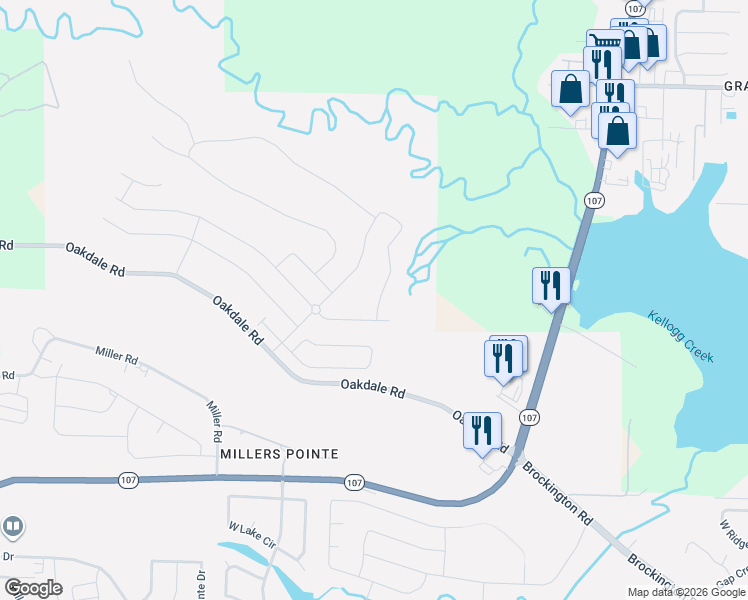 map of restaurants, bars, coffee shops, grocery stores, and more near 917 Oak Forest Circle in Sherwood
