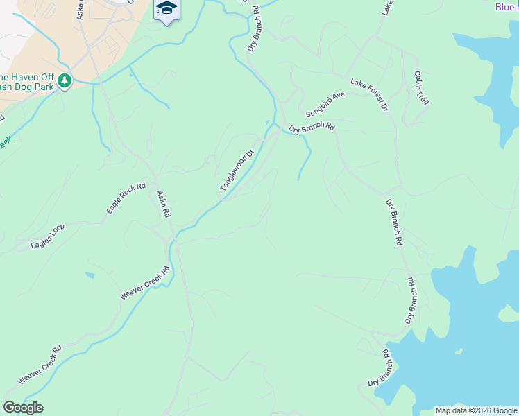 map of restaurants, bars, coffee shops, grocery stores, and more near 354 Tanglewood Drive in Blue Ridge