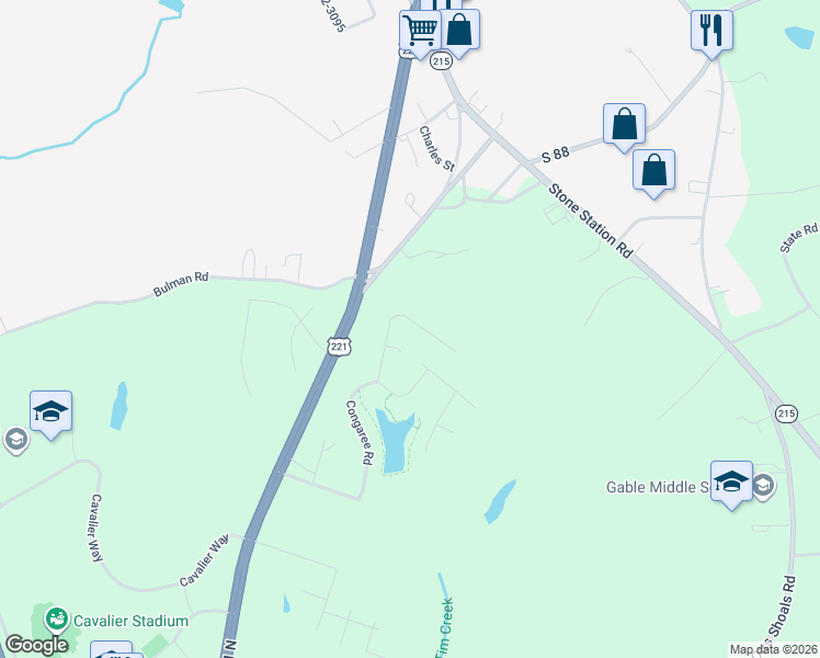 map of restaurants, bars, coffee shops, grocery stores, and more near 555 Chattooga Road in Roebuck