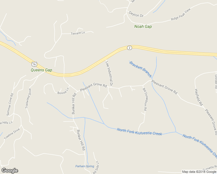 map of restaurants, bars, coffee shops, grocery stores, and more near 88 Peachtree Lane in Blairsville