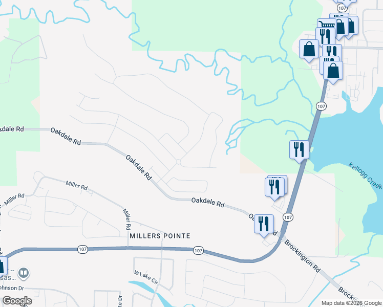 map of restaurants, bars, coffee shops, grocery stores, and more near 940 Millers Glen Drive in Sherwood