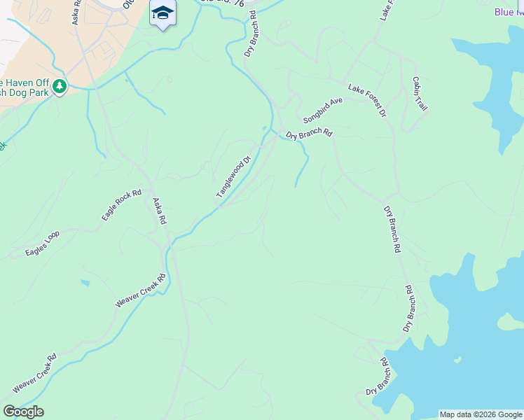 map of restaurants, bars, coffee shops, grocery stores, and more near 328 Tanglewood Drive in Blue Ridge