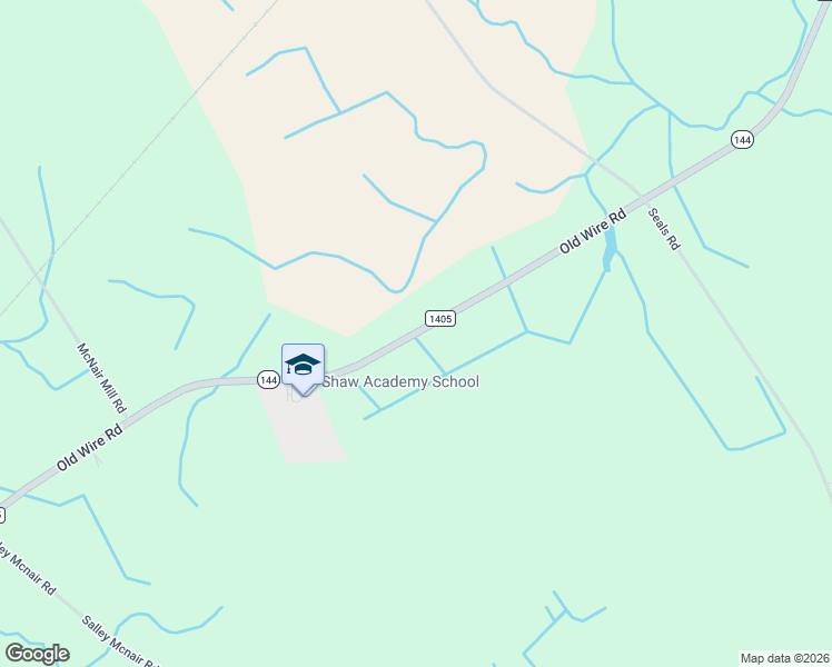 map of restaurants, bars, coffee shops, grocery stores, and more near State Road 1405 in Laurinburg