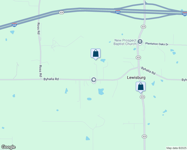 map of restaurants, bars, coffee shops, grocery stores, and more near 8522 Byhalia Road in Olive Branch