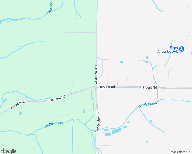 map of restaurants, bars, coffee shops, grocery stores, and more near County Road 127 in Harvest