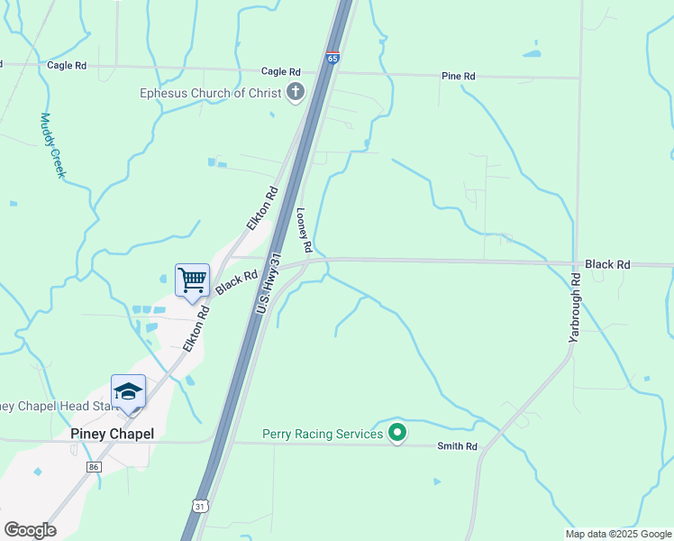 map of restaurants, bars, coffee shops, grocery stores, and more near 22360 Black Road in Athens