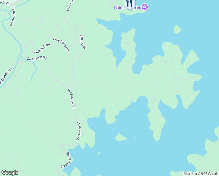 map of restaurants, bars, coffee shops, grocery stores, and more near 2 Eaton Road in Blue Ridge