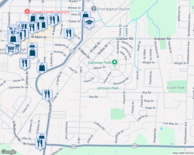 map of restaurants, bars, coffee shops, grocery stores, and more near 101 Jaxon Street in Jacksonville