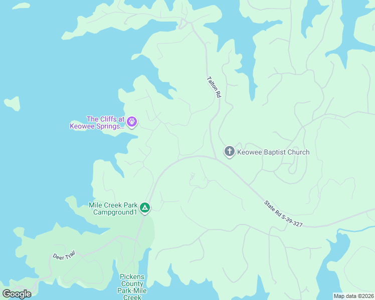 map of restaurants, bars, coffee shops, grocery stores, and more near 107 Button Bush Trail in Six Mile