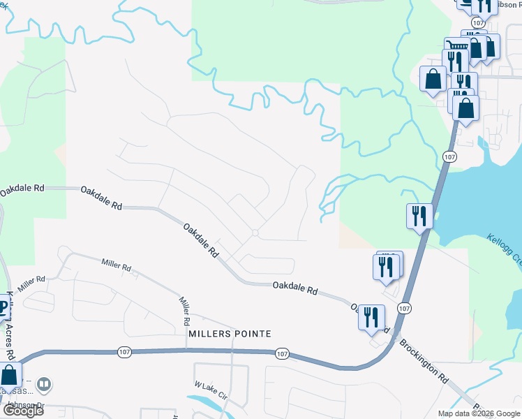 map of restaurants, bars, coffee shops, grocery stores, and more near 9508 Meadow Oak Drive in Sherwood