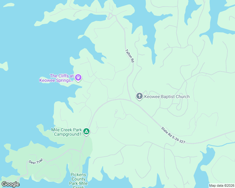 map of restaurants, bars, coffee shops, grocery stores, and more near 107 Button Bush Trail in Six Mile
