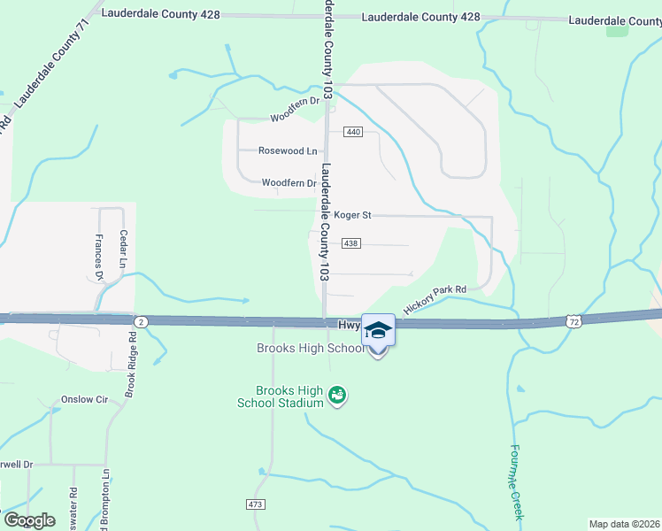 map of restaurants, bars, coffee shops, grocery stores, and more near 11 Cedar Brook Lane in Killen