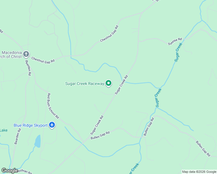map of restaurants, bars, coffee shops, grocery stores, and more near 2252 Sugar Creek Road in Blue Ridge