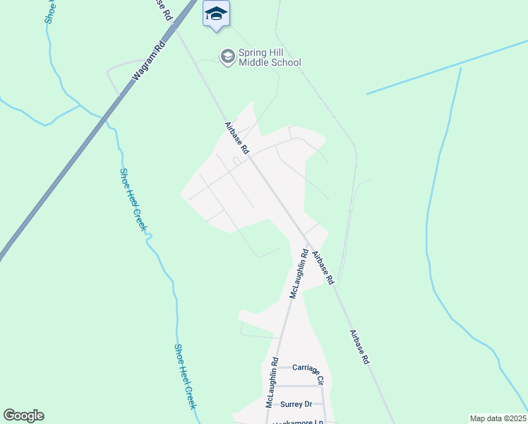 map of restaurants, bars, coffee shops, grocery stores, and more near 22361 Pinevilla Drive in Laurinburg