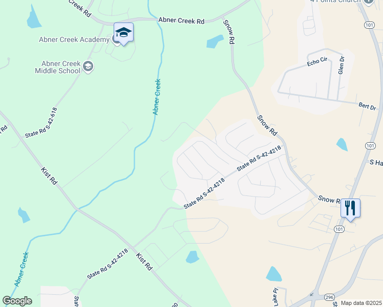 map of restaurants, bars, coffee shops, grocery stores, and more near 200 State Road S-42-4218 in Greer