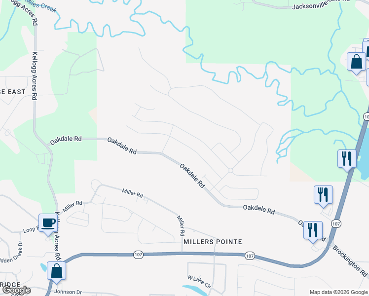 map of restaurants, bars, coffee shops, grocery stores, and more near 9717 Meadow Creek Drive in Sherwood
