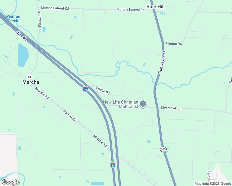 map of restaurants, bars, coffee shops, grocery stores, and more near 11806 Veronica Road in North Little Rock