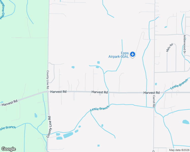 map of restaurants, bars, coffee shops, grocery stores, and more near 125 Jesse Layne Drive in Harvest