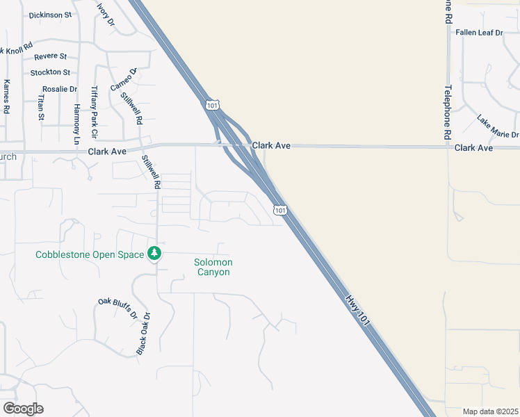 map of restaurants, bars, coffee shops, grocery stores, and more near 1650 East Clark Avenue in Santa Maria