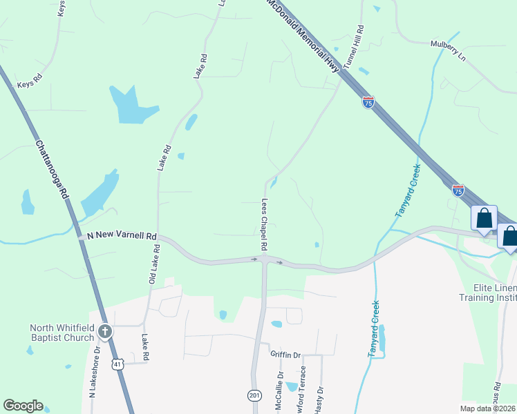 map of restaurants, bars, coffee shops, grocery stores, and more near 161 Lees Chapel Road in Tunnel Hill