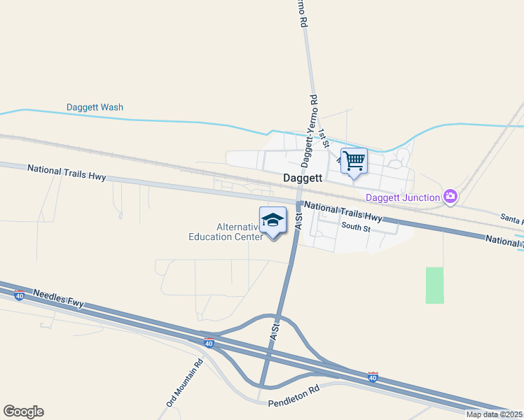 map of restaurants, bars, coffee shops, grocery stores, and more near 1 National Trails Highway in Helendale