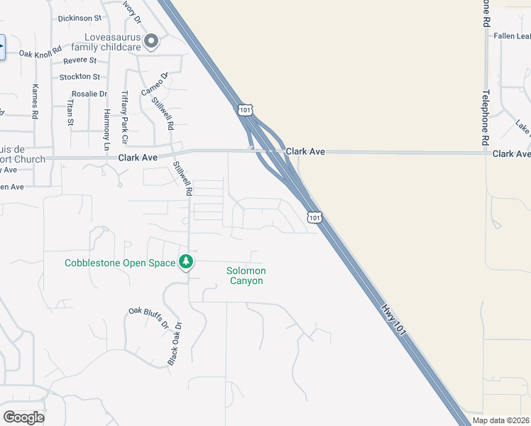 map of restaurants, bars, coffee shops, grocery stores, and more near 1650 East Clark Avenue in Santa Maria