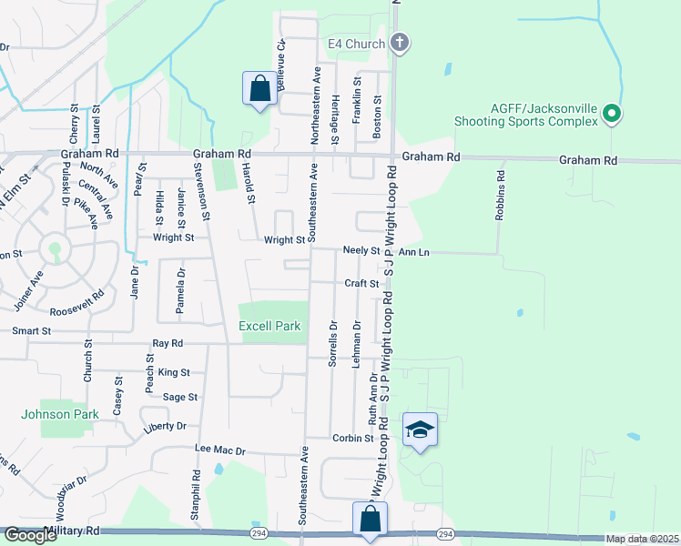 map of restaurants, bars, coffee shops, grocery stores, and more near 516 Sorrells Drive in Jacksonville