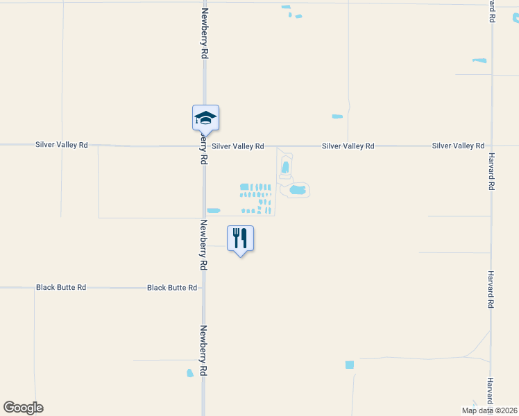 map of restaurants, bars, coffee shops, grocery stores, and more near 45824 Whetrock Road in Newberry Springs