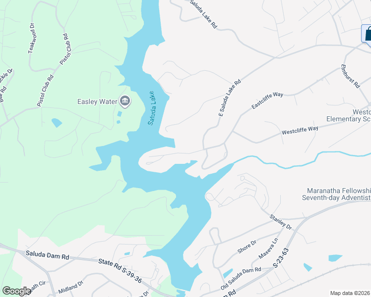 map of restaurants, bars, coffee shops, grocery stores, and more near 1638 East Saluda Lake Road in Greenville