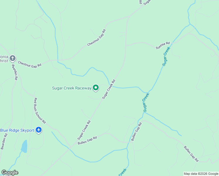 map of restaurants, bars, coffee shops, grocery stores, and more near 2252 Sugar Creek Road in Blue Ridge