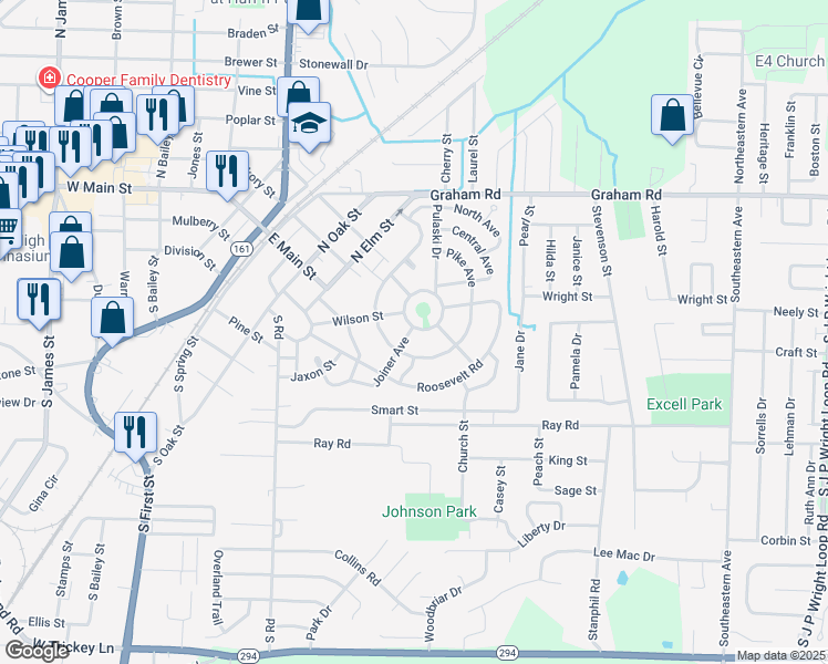 map of restaurants, bars, coffee shops, grocery stores, and more near 131 Galloway Circle in Jacksonville