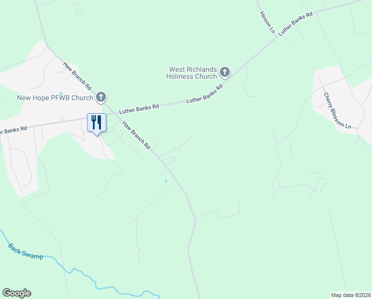 map of restaurants, bars, coffee shops, grocery stores, and more near 106 Country Farm Lane in Beulaville