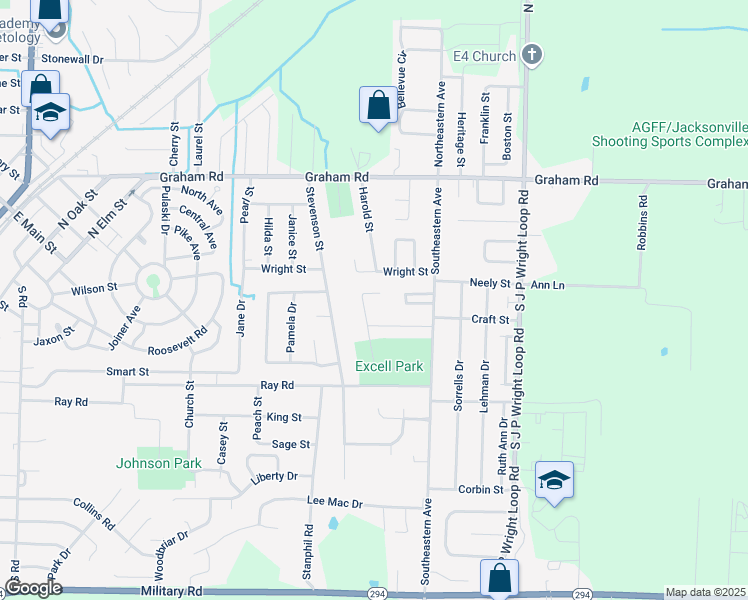 map of restaurants, bars, coffee shops, grocery stores, and more near 1303 Captain Cove in Jacksonville