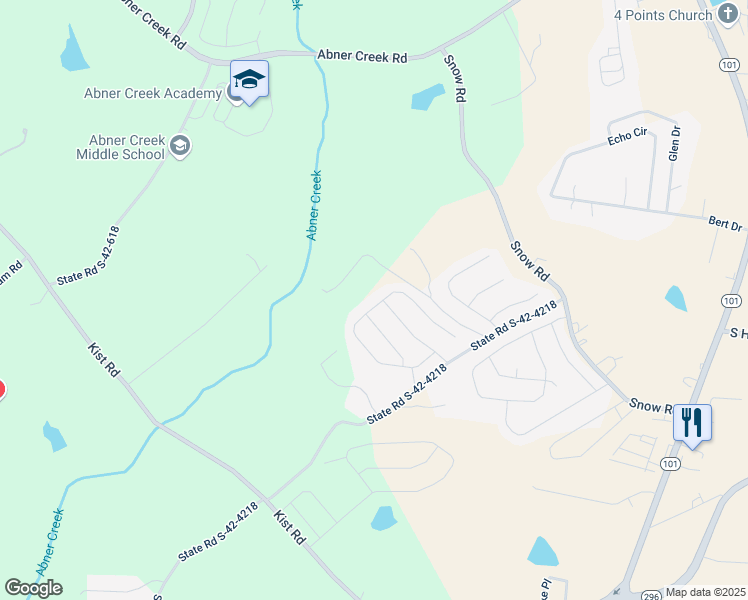 map of restaurants, bars, coffee shops, grocery stores, and more near 200 State Road S-42-4218 in Greer