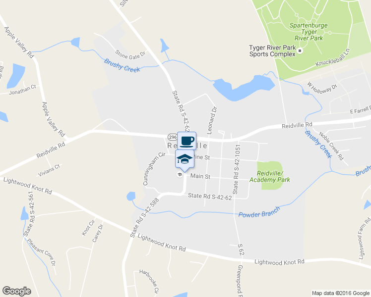 map of restaurants, bars, coffee shops, grocery stores, and more near in Reidville