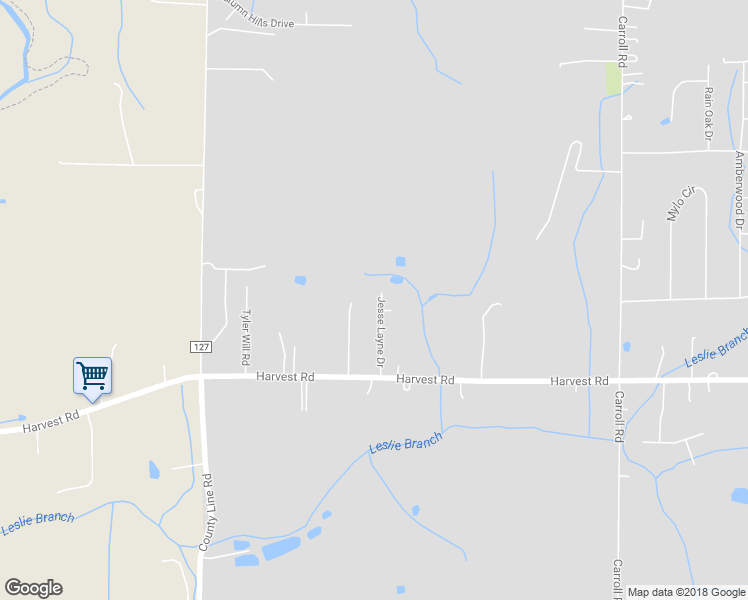 map of restaurants, bars, coffee shops, grocery stores, and more near 146 Jesse Layne Drive in Harvest