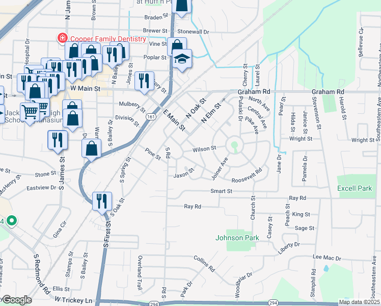 map of restaurants, bars, coffee shops, grocery stores, and more near 111 Wilson Street in Jacksonville