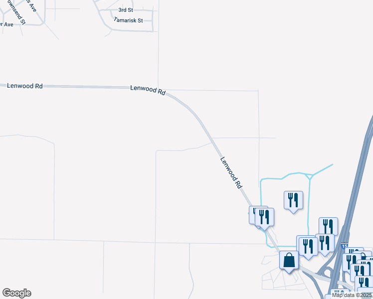 map of restaurants, bars, coffee shops, grocery stores, and more near Tumbleweed Drive in Barstow