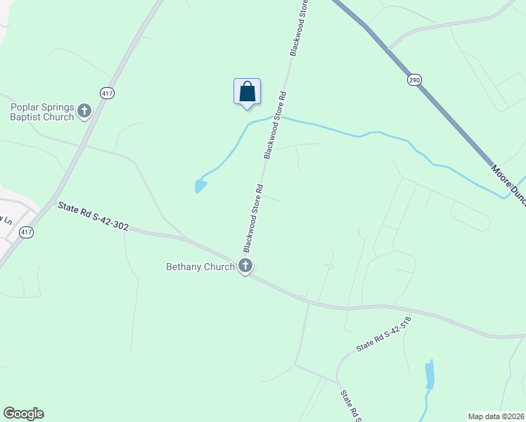 map of restaurants, bars, coffee shops, grocery stores, and more near 421 Blackwood Store Road in Moore