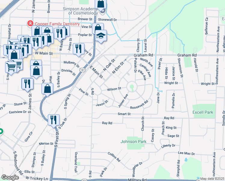 map of restaurants, bars, coffee shops, grocery stores, and more near 111 Wilson Street in Jacksonville