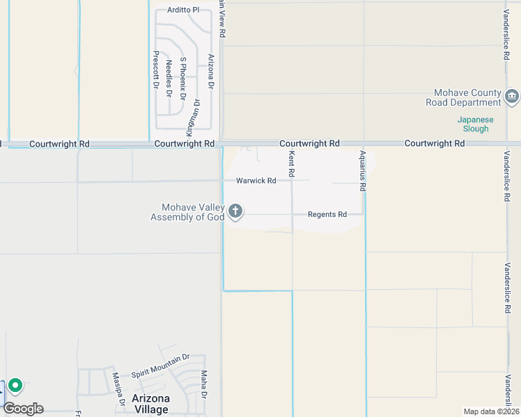 map of restaurants, bars, coffee shops, grocery stores, and more near 2069 Regents Road in Mohave Valley