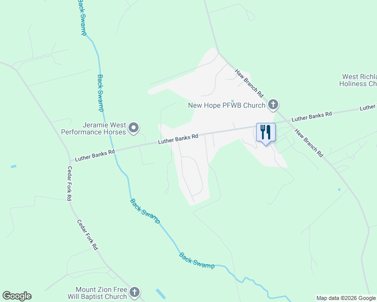 map of restaurants, bars, coffee shops, grocery stores, and more near 105 Eagle Ridge Drive in Beulaville
