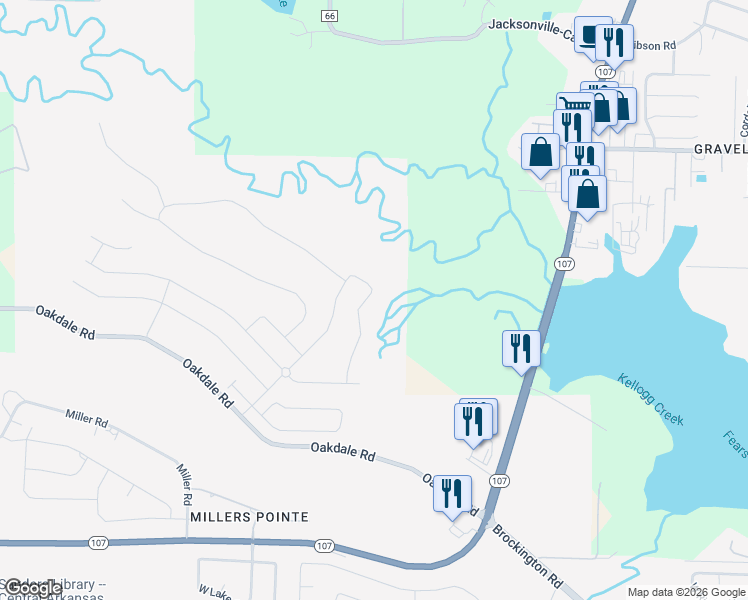 map of restaurants, bars, coffee shops, grocery stores, and more near Millers Glen Drive in Sherwood