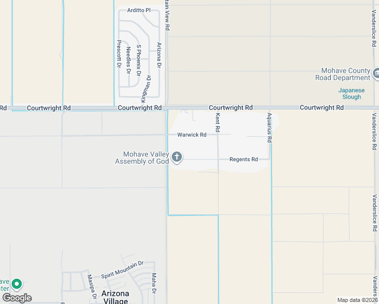 map of restaurants, bars, coffee shops, grocery stores, and more near 2069 Regents Road in Mohave Valley