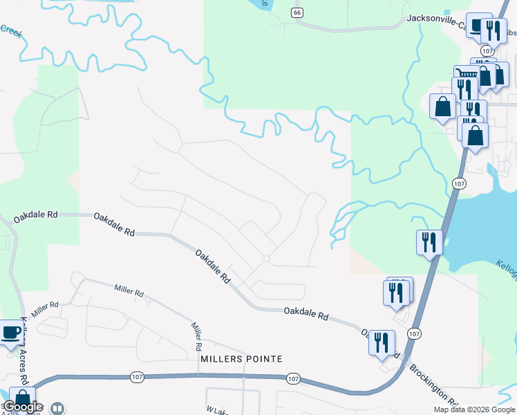 map of restaurants, bars, coffee shops, grocery stores, and more near 9516 Oak Forest Lane in Sherwood