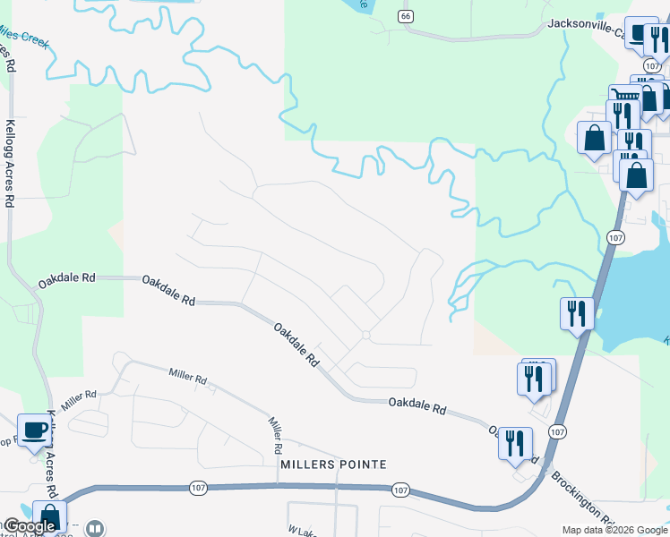 map of restaurants, bars, coffee shops, grocery stores, and more near 9632 Oak Forest Lane in Sherwood