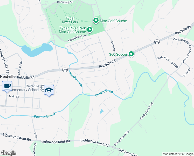map of restaurants, bars, coffee shops, grocery stores, and more near 859 Wild Orchard Lane in Woodruff